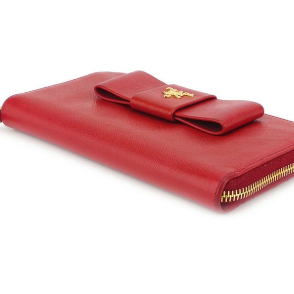 Authentic PRADA Purse ribbon Safi Arno leather Auth used - Picture 4 of 8